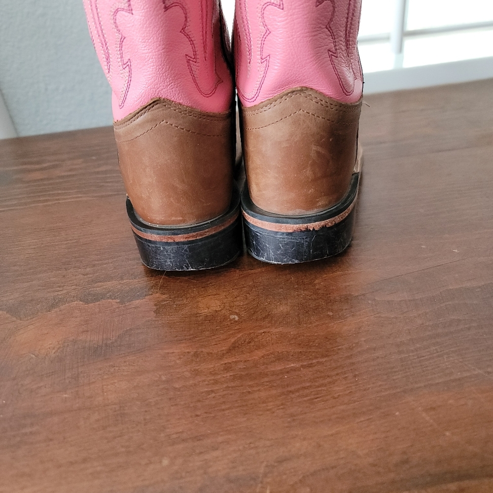 Old West Little Girl's Pink Cowgirl Boots Sz 1 - Picture 5 of 9